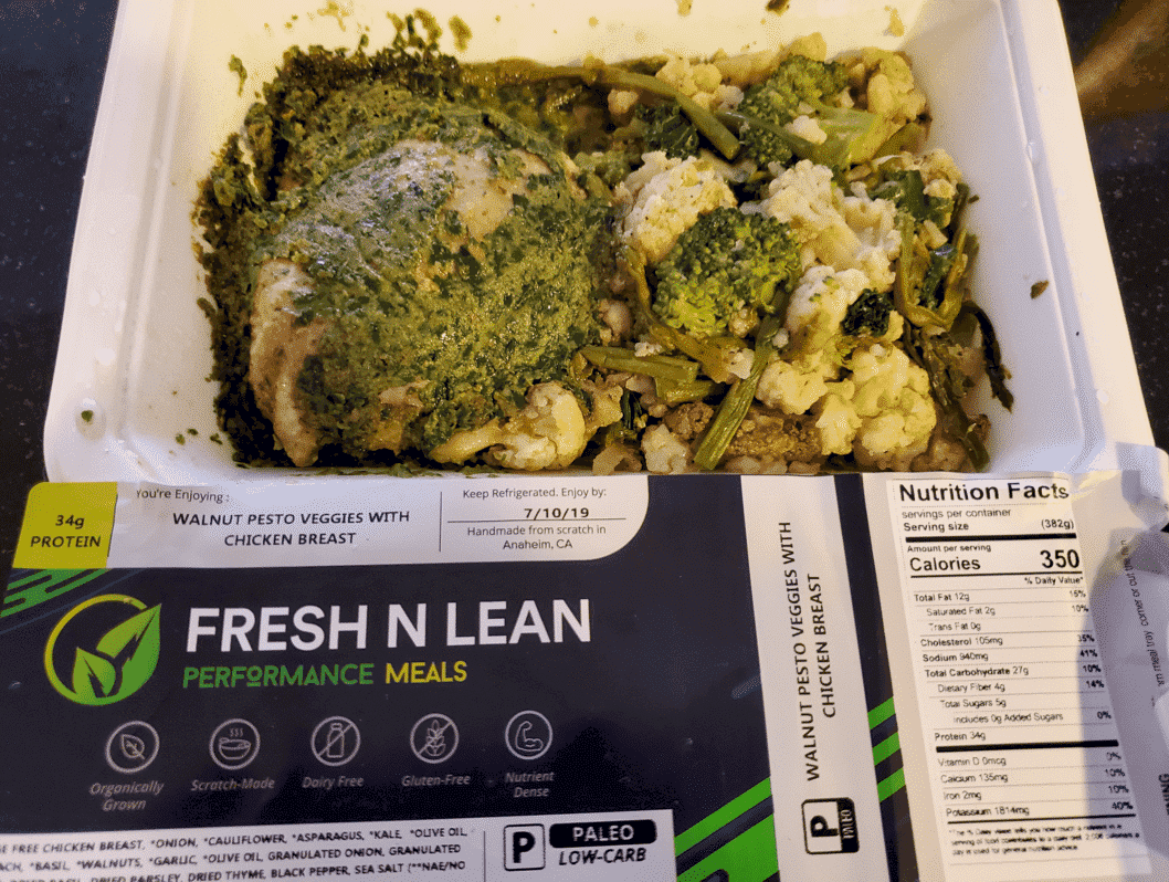 Fresh N' Lean - Walnut Pesto Veggies with Chicken Breast