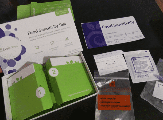 EverlyWell Home Food Sensitivity Test - Inside of the Kit