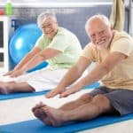 Elderly Couple Stretching