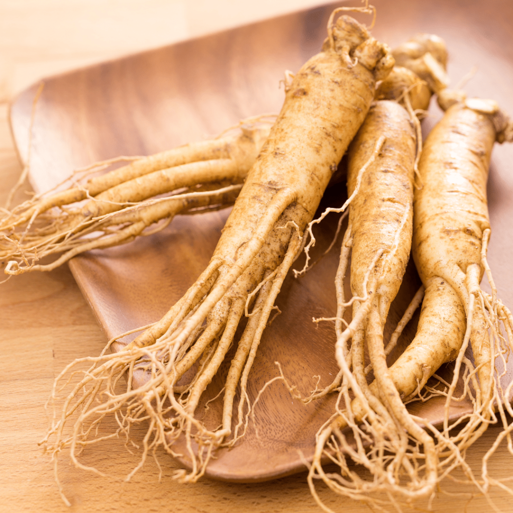 Ginseng is an adaptogenic herb known for its energizing properties.